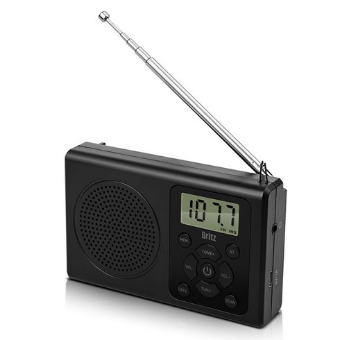 브리츠 휴대용 FM 라디오, BZ-R120, 블랙