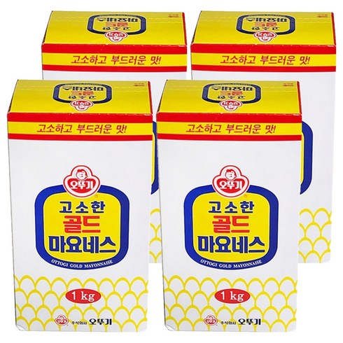 오뚜기 고소한 골드마요네스, 1kg, 4개