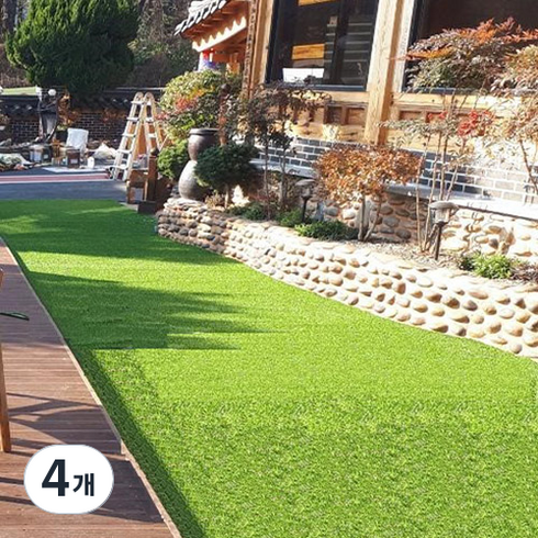 원그린 방염 인조잔디 EX2000 1m x 3m x 20mm, 4개