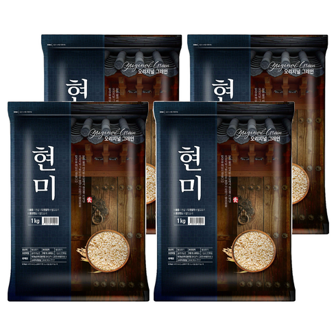 오리지널그레인 현미, 1kg, 4개