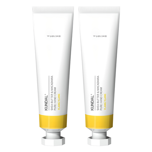 쿤달 시어버터 앤 마카다미아 퓨어 핸드크림 일랑일랑, 50ml, 2개