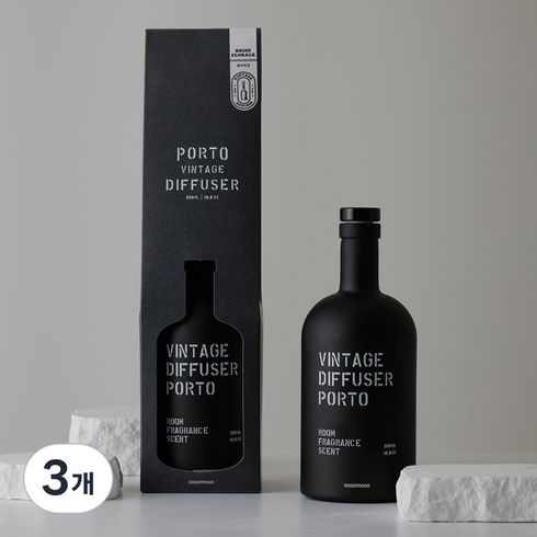 소소모소 대용량 블랙보틀 디퓨저, 3개, 500ml, 피톤치드
