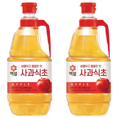 백설 사과식초, 1.8L, 2개