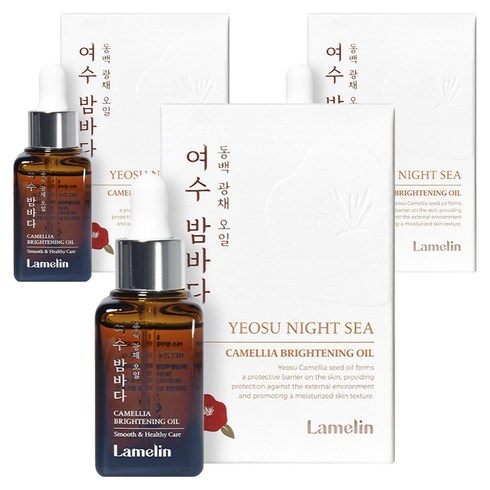 라멜린 여수 밤바다 동백 광채 오일, 25ml, 3개
