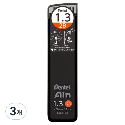 펜텔아인 펜텔 샤프심 2B C2813, 1.3mm, 30개