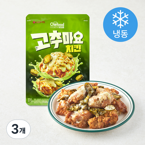 쉐푸드 고추마요치킨 (냉동), 330g, 3개
