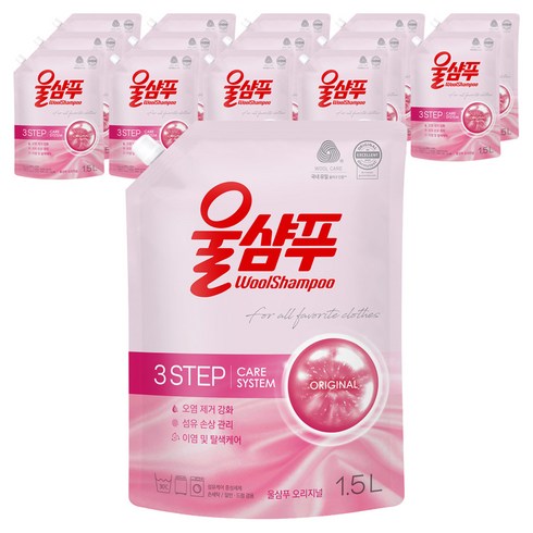 울샴푸 오리지널 리필, 1.5L, 15개