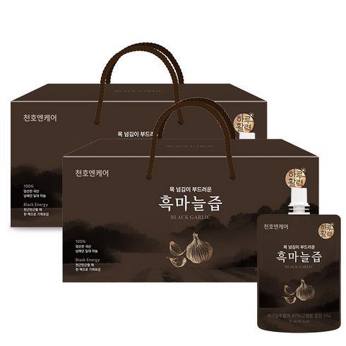 하루활력 목 넘김이 부드러운 흑마늘즙, 2.1L, 2개