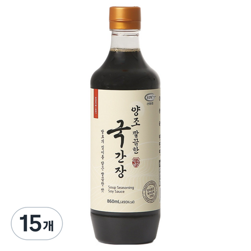 신앙촌 양조 깔끔한 국간장, 860ml, 15개