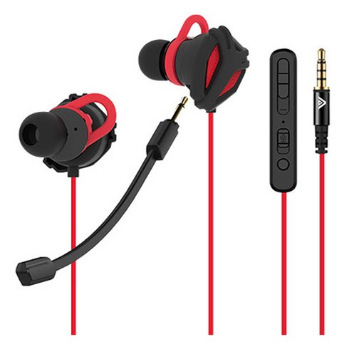 사운드판다 10mm 다이나믹 드라이버 게이밍 이어폰 + Y잭 세트 SPE-G9 Light 레드