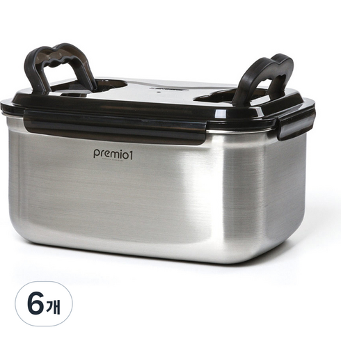 키친아트 스텐304 프리미오1 전해 무연마 김치통 4호, 9.5L, 6개