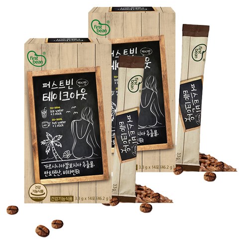 한미양행 퍼스트빈 테이크아웃 커피맛 14p, 3.3g, 14개입, 2개