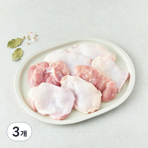 마니커 무항생제 인증 닭터의자연 닭다리살 (냉장), 1kg, 3개