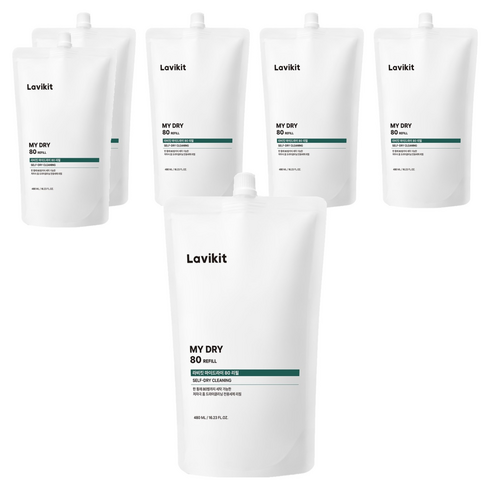 라비킷 마이드라이80 홈드라이세제 리필, 6개, 480ml