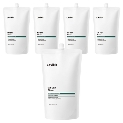 라비킷 마이드라이80 셀프드라이클리닝 세탁 전용세제 리필, 5개, 480ml