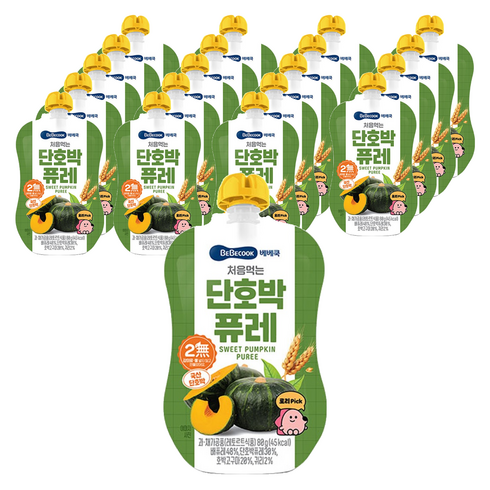 베베쿡 처음먹는 퓨레, 단호박, 80g, 20개