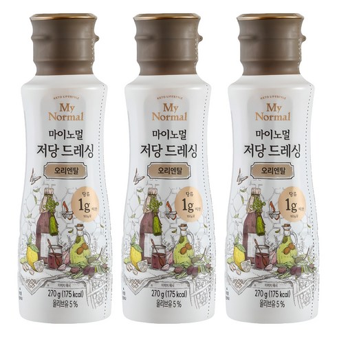마이노멀 저당 오리엔탈 드레싱, 270g, 3개