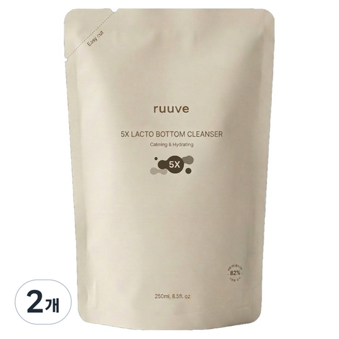 러베 5X 락토 아기 엉덩이 클렌저 리필, 2개, 250ml
