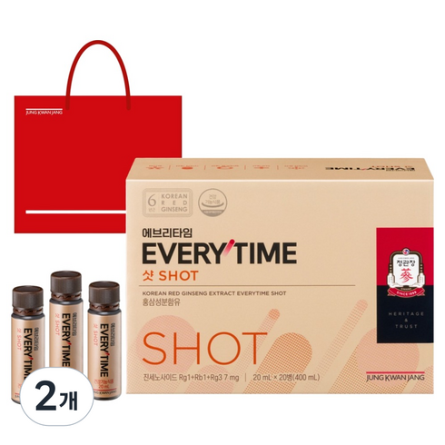 에브리타임 샷 20p + 쇼핑백, 400ml, 2개