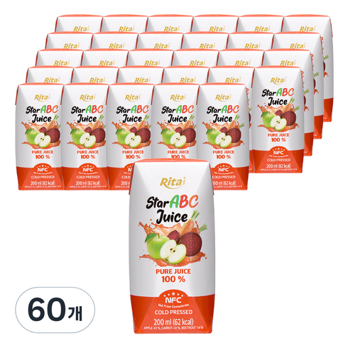 리타 스타 ABC주스, 200ml, 60개