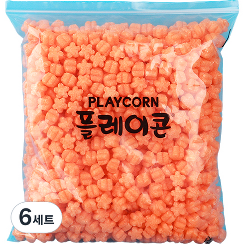플레이콘 꽃모양 만들기재료 리필 800p 세트, 주황, 6세트