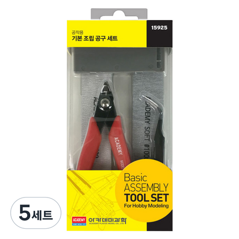 아카데미과학 공작용 기본 조립 공구 세트 15925, 혼합색상, 5세트