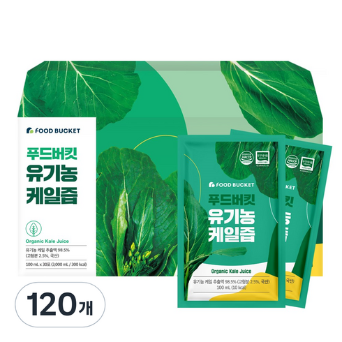 푸드버킷 유기농 케일즙, 100ml, 120개