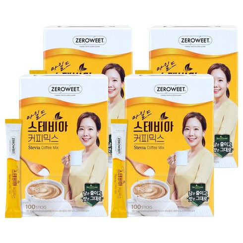 스테비아스위트 마일드 커피믹스, 9.6g, 100개입, 4개