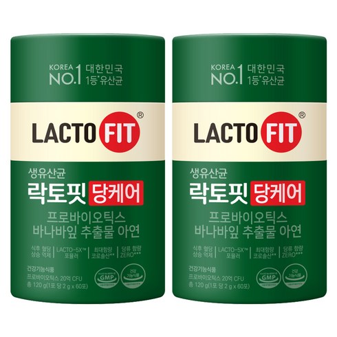 락토핏 당케어 유산균, 120g, 2개
