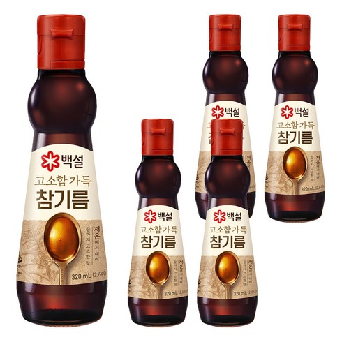 백설 진한참기름, 320ml, 5개
