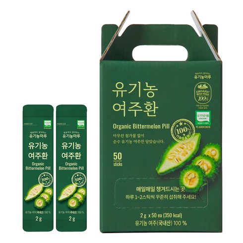 유기농마루 정품 유기농 여주환 스틱 50p, 100g, 1개