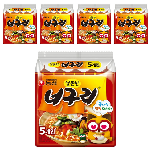 농심 얼큰한 너구리 120g, 25개