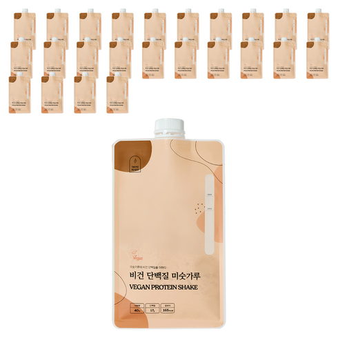 맘메이크 비건 단백질 미숫가루 쉐이크 파우치, 40g, 25개