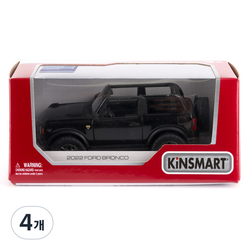 킨스마트 2022 포드 브롱코 Open Top KT5438WA, BLACK, 4개