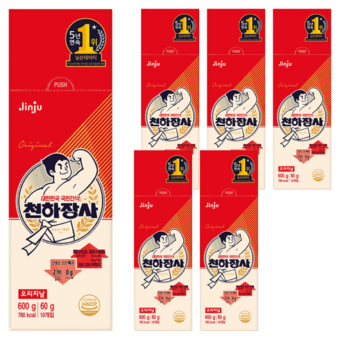 천하장사 오리지날 간식 소시지, 600g, 6개