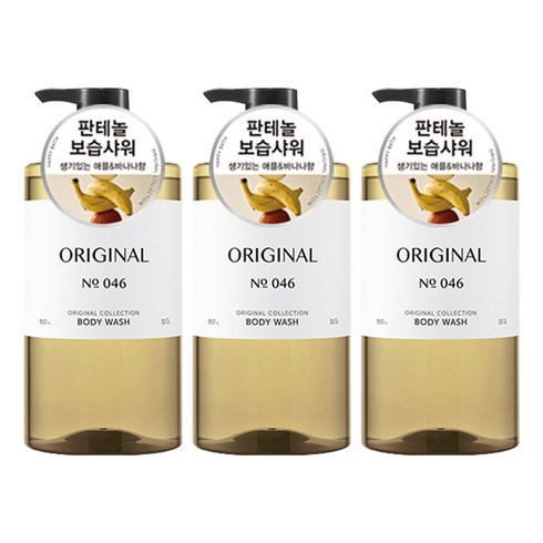 해피바스 오리지널 컬렉션 바디워시 오리지널향, 910g, 3개