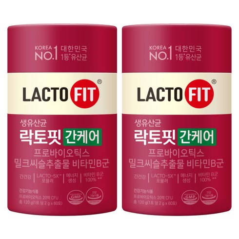 락토핏 간케어 유산균 60p, 120g, 2개
