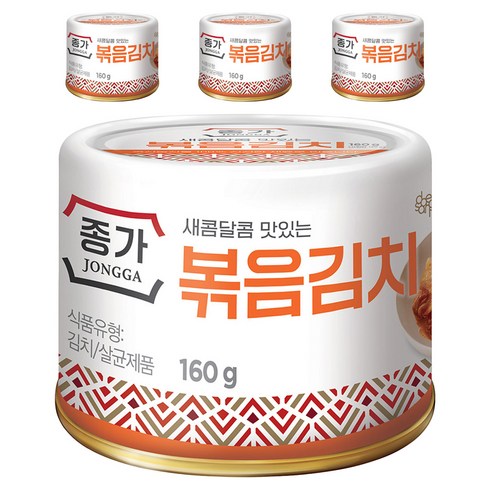 종가 새콤달콤 맛있는 볶음김치, 160g, 4개