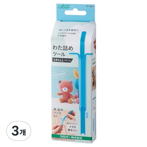 Clover 솜 충전 막대 S 57-804, 블루, 3개