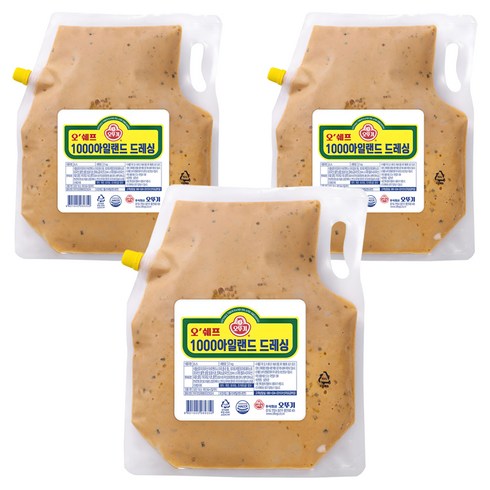 오뚜기 1000 아일랜드 드레싱, 2kg, 3개