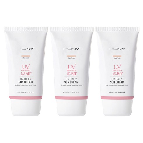 맥퀸뉴욕 데일리 매트피니쉬 선크림 SPF50+ PA+++, 50g, 3개