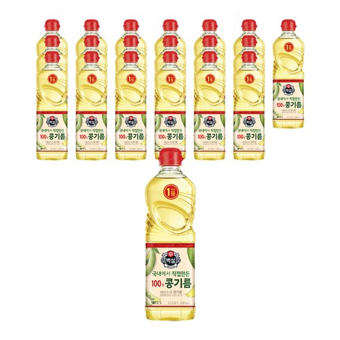 백설 콩기름, 500ml, 20개