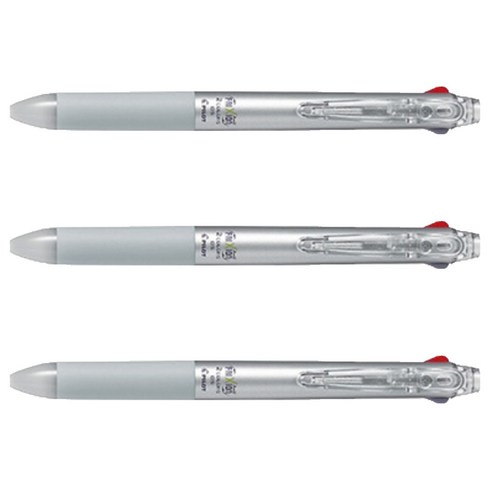 파이롯트 프릭션볼 2색 볼펜 0.5mm, 실버, 3개