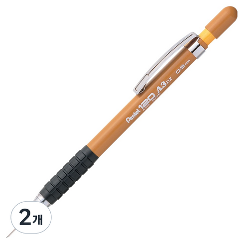 펜텔 120 A3 DX 샤프 옐로우 오커 A319-Y, 0.9mm, 2개