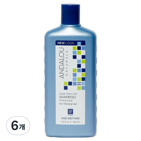안달로우내추럴스 아르간 스템셀 샴푸, 340ml, 6개