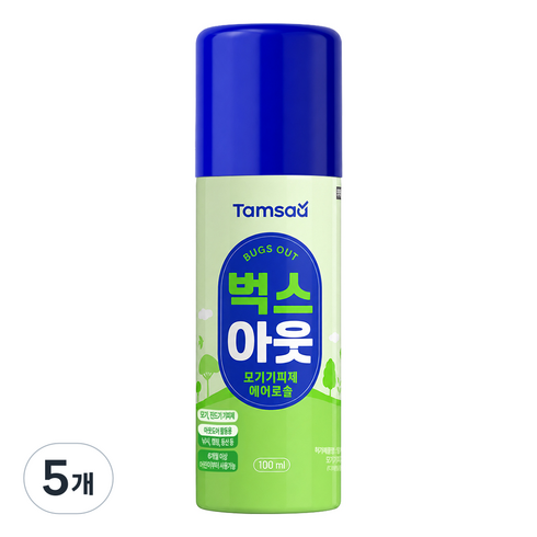 탐사 벅스아웃 모기 진드기 기피제 아웃도어 미스트, 5개, 100ml