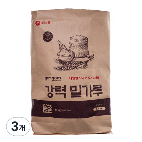 곰곰 강력밀가루, 10kg, 3개