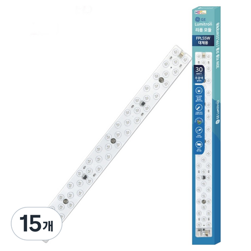 루미트론 플리커프리 리폼 HD LED 형광등 대체용 30W, 주광색, 15개