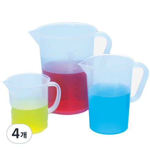플라스틱 계량 비커 SL.Be3118, 3000ml, 4개