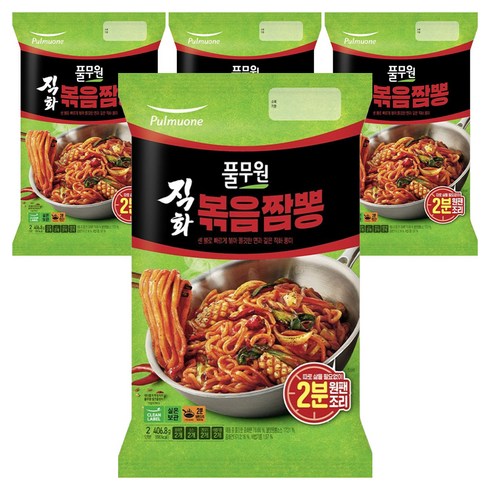 풀무원 직화 볶음 짬뽕 2인분 406.8g, 4개